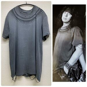 UNDERCOVER SCAB GIZ柄 ダメージ加工 Tシャツ メンズM グレー アンダーカバー UNDERCOVERISM アンダーカバイズム 03SS アーカイブ JONIO