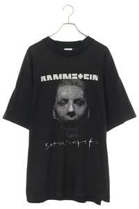 ヴェトモン VETEMENTS 17AW RAMMSTEIN PRINTED T-SHIRT MAH18TR27 サイズ:M オーバーサイズヘビーメタルスカルプリントTシャツ 中古 SB01