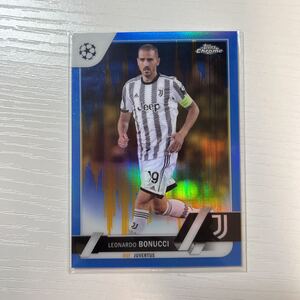 2022-23 Topps Chrome UEFA Club Competitions Leonardo Bonucci blue seismic refractor 75枚限定