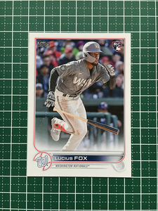 ★TOPPS MLB 2022 UPDATE #US38 LUCIUS FOX［WASHINGTON NATIONALS］ベースカード「BASE」ルーキー「RC」★