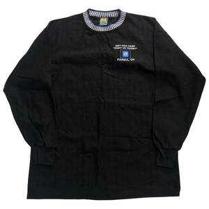 希少 デッドストック USA製【90s Y2K ビンテージ GM GMT-800 DASH 千鳥ネック コットンヘリンボーン生地 長袖 Tシャツ ロンT】アメ車 珍品