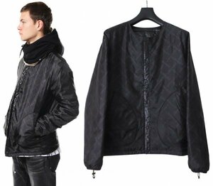 定価4.7万 19A/W SOPHNET. REVERSIBLE INNER DOWN S ソフネット ブラック リバーシブル インナーダウン 総柄 ダウンジャケット SOPH ソフ