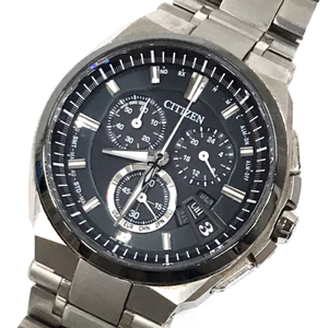 シチズン アテッサ デイデイト クロノグラフ 腕時計 エコドライブ H610-T018068 メンズ 未稼働 ブランド小物 CITIZEN
