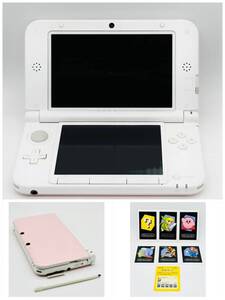 【現状品】NINTENDO 3DS LL 任天堂 ピンク×ホワイト 箱 ARカード付き 動作未確認