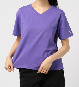 Champion チャンピオン V NECK T-SHIRT Vネック M パープル 美品