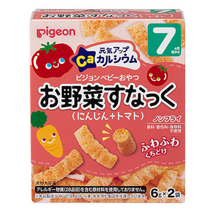 【まとめ買う】ピジョン ベビーおやつ 元気アップカルシウム お野菜すなっく にんじん+トマト 6g×2袋入×40個セット