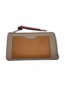 LOEWE◆コインケース/レザー/BEG/無地/レディース