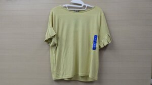 B819-40446 YVETT ラッフルスリーブ 半袖 Tシャツ マスタード US/L JP/XL 抗菌防臭 夏