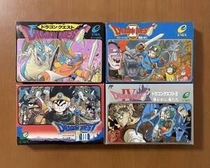 【美品】後期　ENIX ドラゴンクエスト Ⅰ Ⅱ Ⅲ Ⅳ４本セット　箱説付き　ファミコンソフト