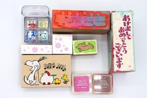 スタンプ　はんこ/ハンコ/判子　スヌーピー/動物/花/年賀　あけましておめでとうございます　　文具/文房具　まとめて