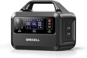 GRECELL ポータブル電源 230Wh 1.5時間で満充電可能 家庭用蓄電池 小型軽量 純正弦波AC(300W 瞬間最大600W) USB-C PD100W出力 急速充電 