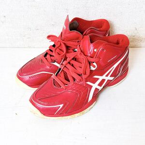 258＊中古 asics アシックス バスケット シューズ レッド 25cm TBF19G 現状品＊