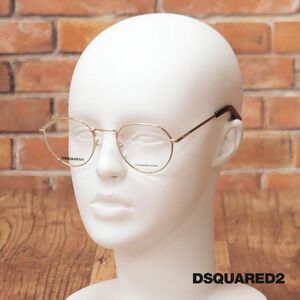 1円/DSQUARED2/サングラス D2 0019 ボストン柄 ゴールドフレーム お洒落 知的 モダン アイウェア 新品/ゴールド/id270/