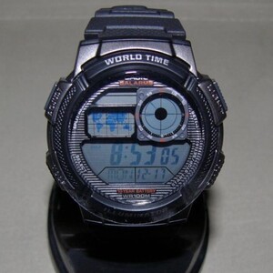 【カシオ】CASIO 新品 AE1000W-1BVCF 海外モデル ワールドタイム 腕時計 デジタルメンズ 男性 未使用品 逆輸入品