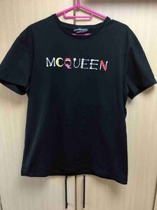 正規 18SS ALEXANDER McQUEEN アレキサンダー マックイーン スカル ボーン ロゴ Tシャツ カットソー XL