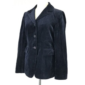 ミッシェルクラン/MK COLLECTION☆ベロア/テーラードジャケット【38/レディースM/紺/navy】高級コレクションモデル/Jacket/Jumper◇mBH458