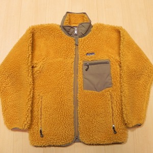 良品 2001年 Patagonia CLASSIC RETRO PILE CARDIGAN テキーラゴールド XS ビンテージ パタゴニア クラシック レトロ パイルカーディガン c