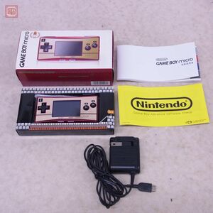 1円〜 動作品 シリアル一致 GB micro ゲームボーイミクロ 本体 OXY-001 マリオ20周年 ファミコンバージョン 任天堂 Nintendo 箱説付【10