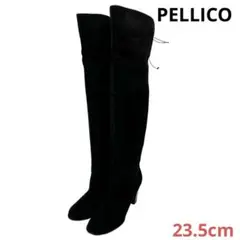 PELLICO ペリーコ【23.5cm】スエード ニーハイブーツ 黒 ブラック