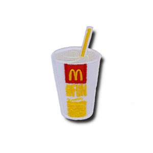 ミニワッペン McDonalds ドリンク (3.1x5.8cm) [MW026] 手芸 パッチワーク アメ雑 アメリカン雑貨 マクドナルド