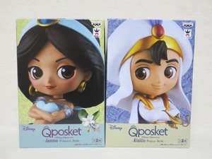 ディズニー Q posket アラジン&ジャスミン Bカラー Disney Characters Aladdin Prince Jasmine Princess Style フィギュア