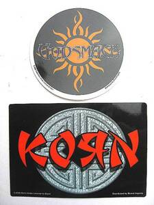 中古 未使用 2000年 GODSMACK ゴッドスマック KORN コーン 2枚 デカール