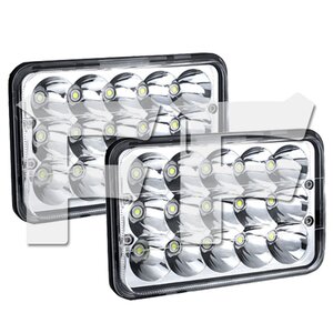 4x6 LED ヘッドライト H4ソケット Hi/Low H4656 H4651 H4652 H466 H6545 ピータービルト・ケンワース・トラック 6P 2個