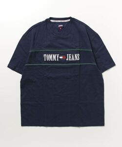 「TOMMY JEANS」 半袖Tシャツ SMALL ネイビー メンズ