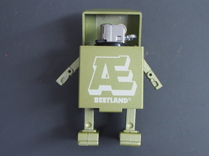 中古 ゴールドライタン模倣品 ジッポーに飽きた方にもお勧め 変形型 オイルライター BEETLAND ロボライター R-10LT 管理No.7154