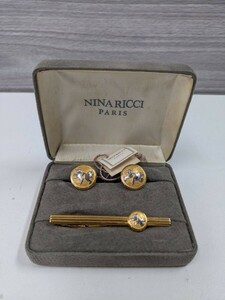 1円スタート!ニナリッチ NINA RICCI ネクタイピン カフス