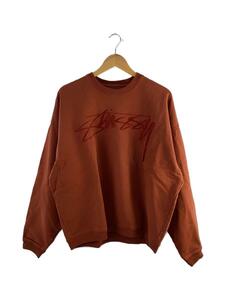 STUSSY◆スウェット/M/コットン/BRW/ブラウン/ビッグロゴ/プルオーバー/118500