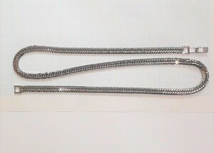 新品!今だけ送料無料!12面カット　トリプル喜平ネックレス鏡面仕上げ シルバー SILVER高級中折れ式　ユニセックス重さ45グラム60センチ刻印