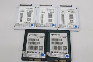 SUNBOW X3 ASENNo AS25 120GB 2.5 SSD SATA 動作品 5個セット☆