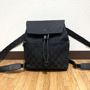 GUCCI グッチ リュックサック GGキャンバス ブラック