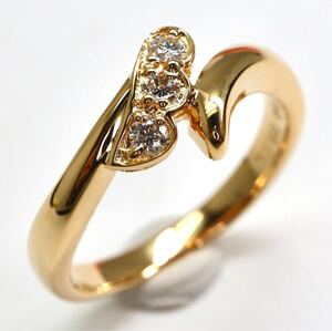 1円〜!!POLA jewelry(ポーラジュエリー)●K18 天然ダイヤモンドリング●D 約3.6g 約10号 diamond jewelry 指輪 ring ED1/ED1 B41