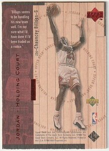 1998-99 UD HARDCOURT JORDAN-HOLDING COURT RED Michael Jordan/Chauncy Billups #/2300