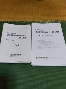 2022 辰巳法律研究所 司法書士試験 過去問手薄分野カバー択一演習 全4回 