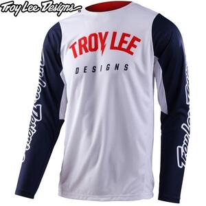 Troy Lee Designs トロイリーデザインズ TDU229 GP PRO ジャージ カラー:BOLTZ WHITE / NAVY サイズ:L