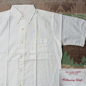 デッドストック 【Hathaway】 60s White Oxford 60年代 ハサウェイ ボタンダウン シャツ 白 オックスフォード アイビー ビンテージ 50s70s