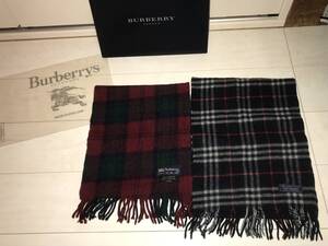 袋付きバーバリーBurberryマフラー2点セット本物￥500から