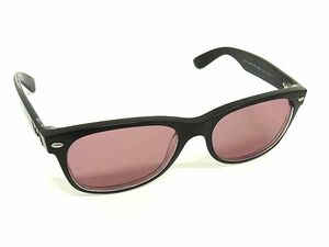 1円■美品■ Ray-Ban レイバン RB2132 NEW WAYFARER 6398/U0 55□18 度入り サングラス メガネ 眼鏡 メンズ レディース ブラック系 FF3755