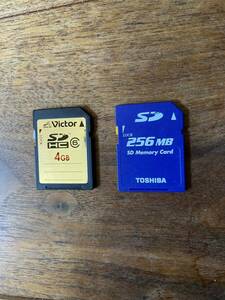 ★美品 TOSHIBA 東芝 SDメモリーカード 256MB SDカード 4GB Victor ビクター 2枚セット品SDカード 