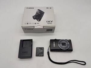 D005 美品　Canon キャノン IXY 640 PC2198 ブラック コンパクトデジタルカメラ デジカメ 充電器付 箱付