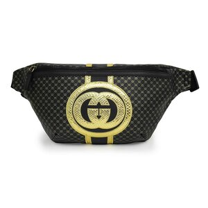 （新品・未使用品）グッチ GUCCI ダッパー ダン コラボ 限定品 ボディ ベルトバッグ ウエストポーチ 斜め掛け レザー ゴールド 黒 536416