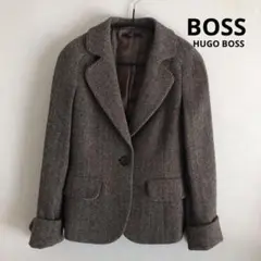 HUGO BOSS ボス　ジャケット　ツイード　ヘリンボーン　茶