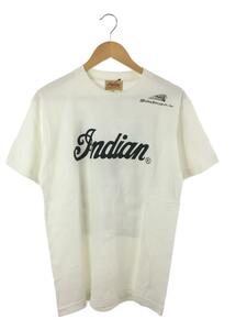 Indian Motorcycle◆Tシャツ/L/コットン/WHT