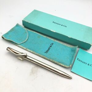 ★E08464/TIFFANY&CO. ティファニー/ボールペン/エルサペレッティ/PERETTI 925/ツイスト式/シルバー/箱付/筆記OKす