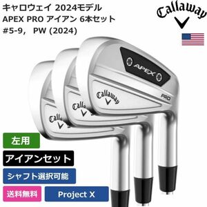 ★新品★送料無料★ キャロウェイ Callaway APEX PRO アイアン 6本セット #5-9， PW (2024) Project X 左利き用