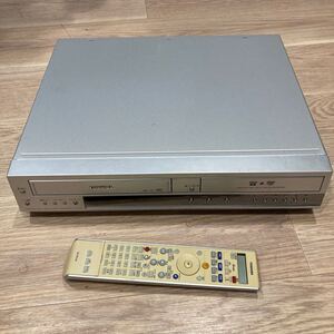 [ビデオテープダビング]DVDVHSHDDレコーダー　TOSHIBA 東芝VHS DVD再生、録画確認済み　VHS→HDD→DVDダビング可能 リモコン付 RD-XV33 VTR