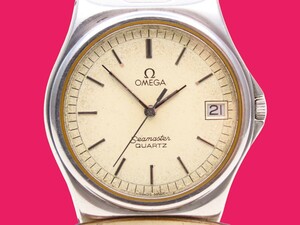 ■♪価格高騰!資産価値！稼働電池新品メンズビンテージ高級超レア！ OMEGA オメガ Seamaster シーマスターデート クオーツ フルオリジナル